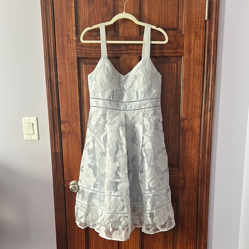 Elegant Sky Blue Lace Dress
